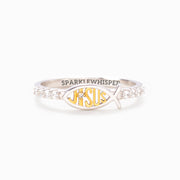 Pray Through It Ichthus Jesus Fish Ring