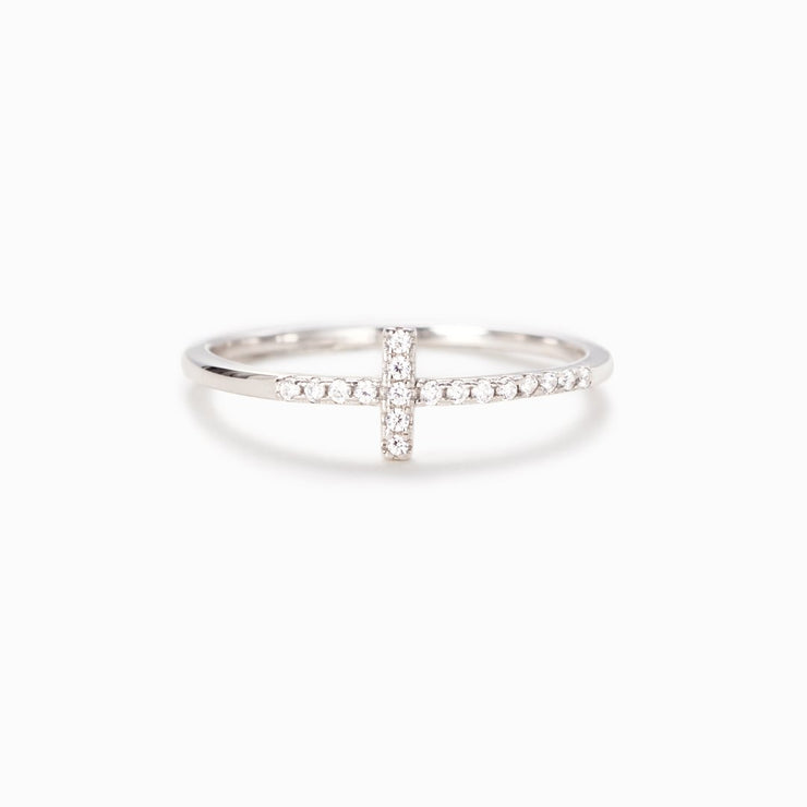 pray through it christianity cross ring