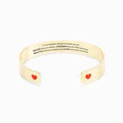 you are braver than you believe heart bangle