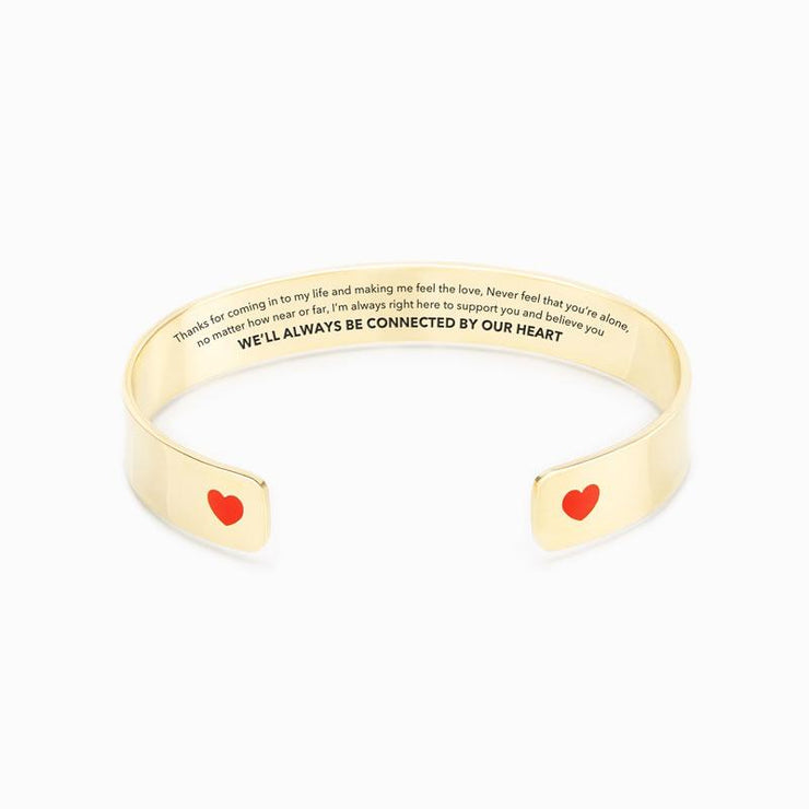 Thanks for coming to my life and making me feel the love heart bangle