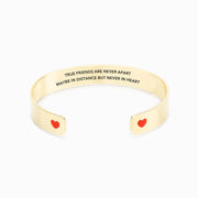 True friends are never apart heart bangle