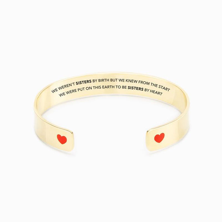 SISTERS BY HEART MATCHING HEART BANGLE