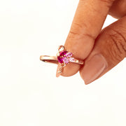 Our Flock Rocks Rose Gold Flamingo Ring