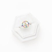 Old Hippies Rule Peace Sign Ring