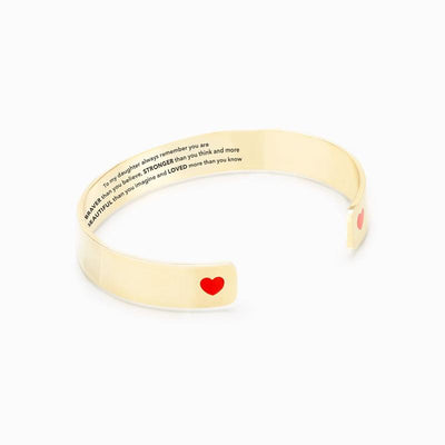 you are braver than you believe heart bangle