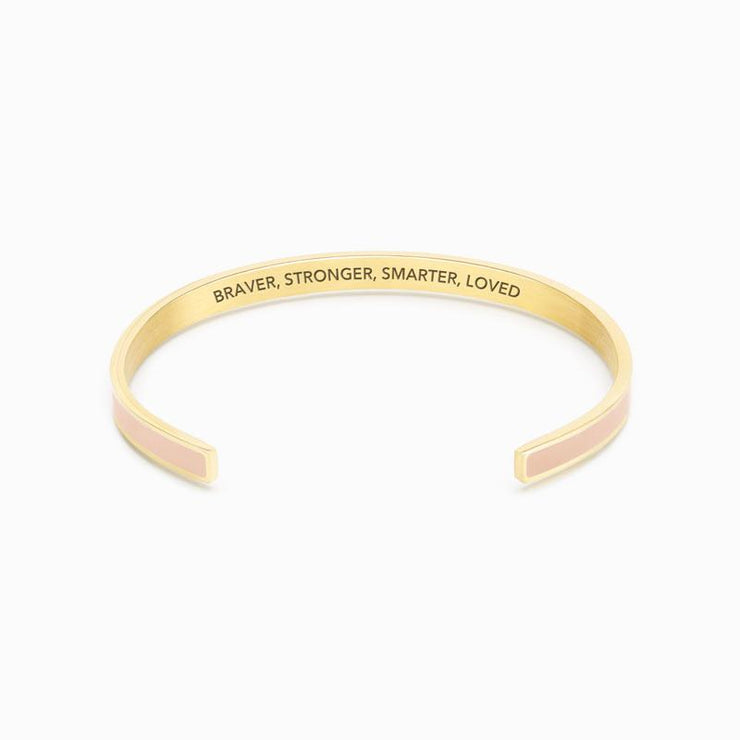 BRAVER, STRONGER, SMARTER, LOVED COLOR BANGLE