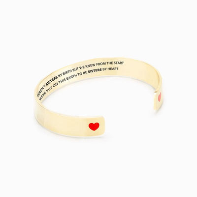 SISTERS BY HEART MATCHING HEART BANGLE