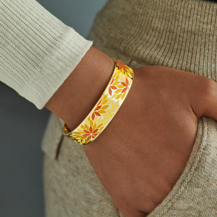 Every Leaf Speaks Bliss To You Leaf Bangle