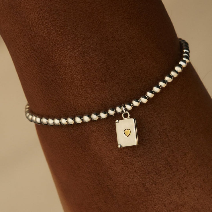 LOVE LETTER ENGRAVED Bead BRACELET