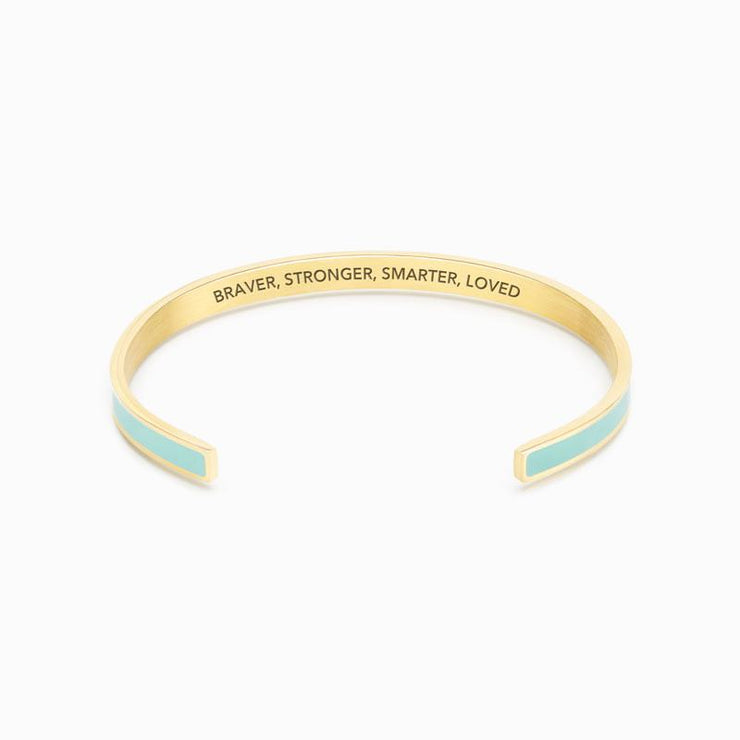 BRAVER, STRONGER, SMARTER, LOVED COLOR BANGLE