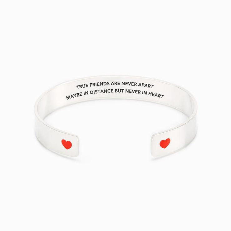 True friends are never apart heart bangle