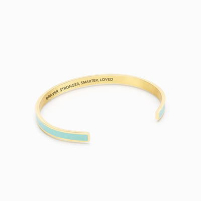 BRAVER, STRONGER, SMARTER, LOVED COLOR BANGLE