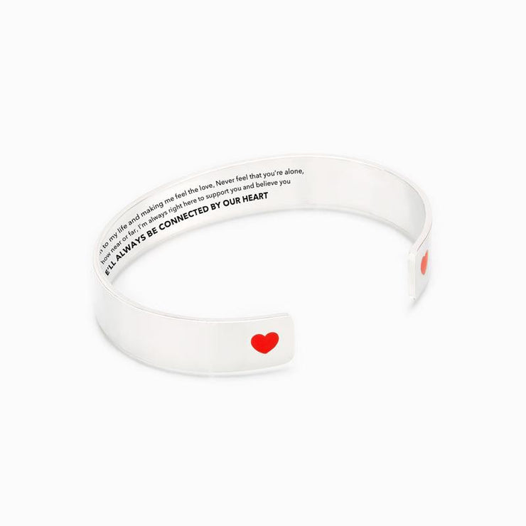 Thanks for coming to my life and making me feel the love heart bangle