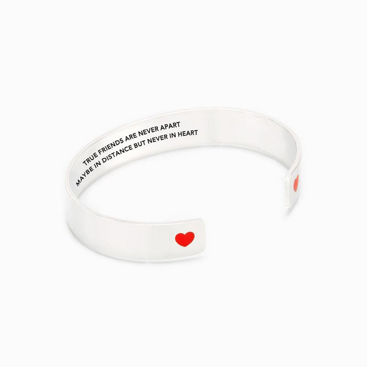 True friends are never apart heart bangle