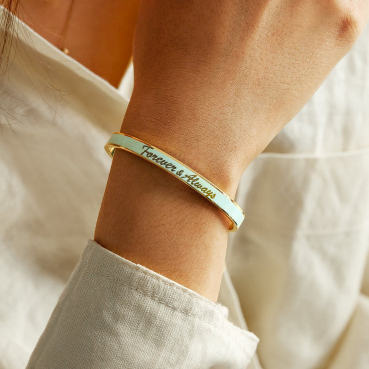 Forever and Always Letters Bangle