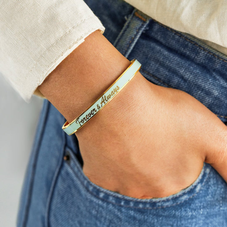 Forever and Always Letters Bangle