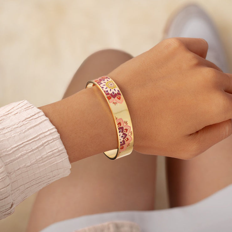 Happiness Is The Path Mandala Bangle