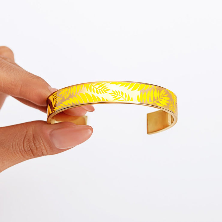 Grow Through What You Go Through GOLDEN LEAF Bangle