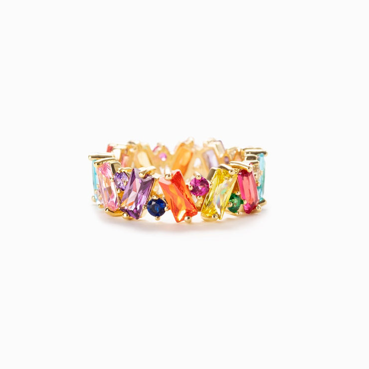 Beautifully Broken Rainbow Ring Band