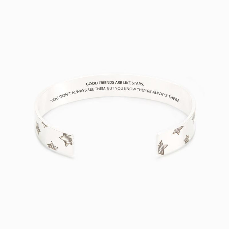 Good friends are like stars Bangle