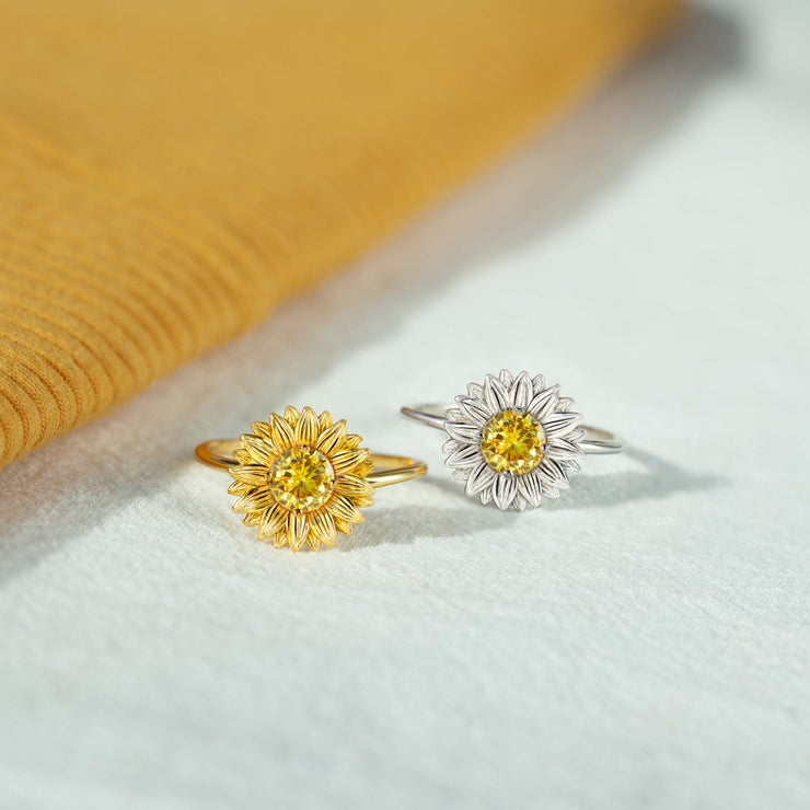 I Would Change The World For You Sunflower Ring