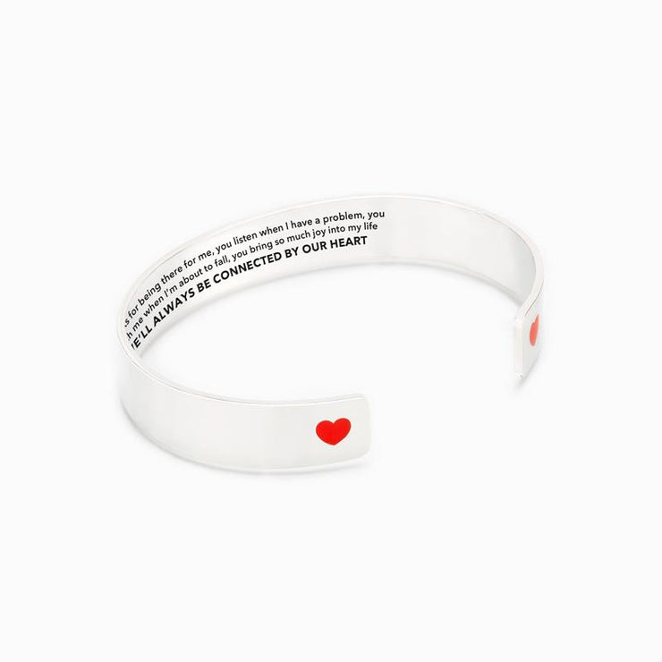 Thanks for being there for me friendship heart bangle