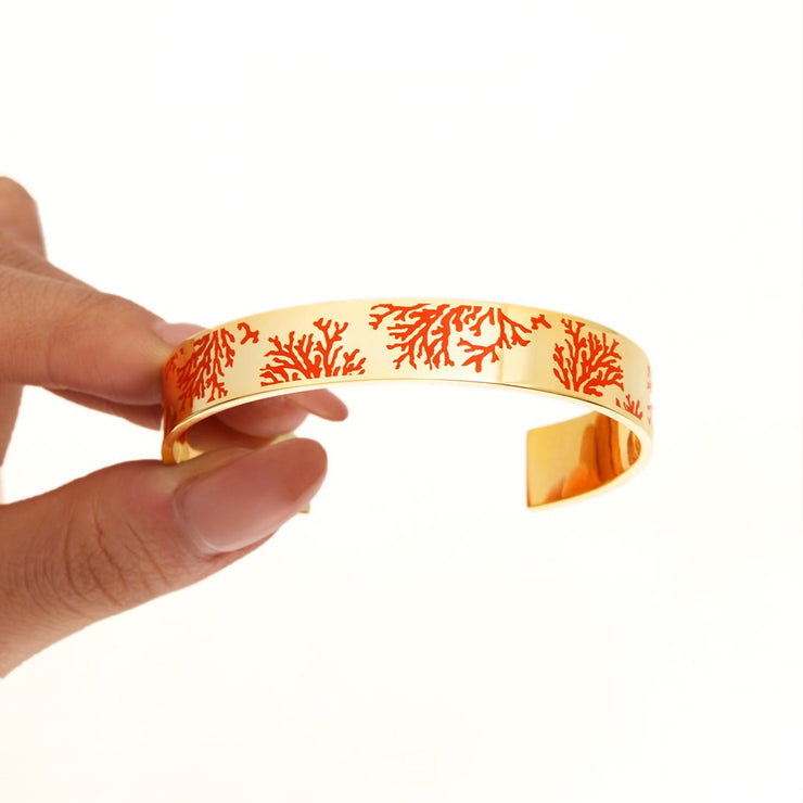 True Beauty Lies Beneath The Surface Coral Bangle