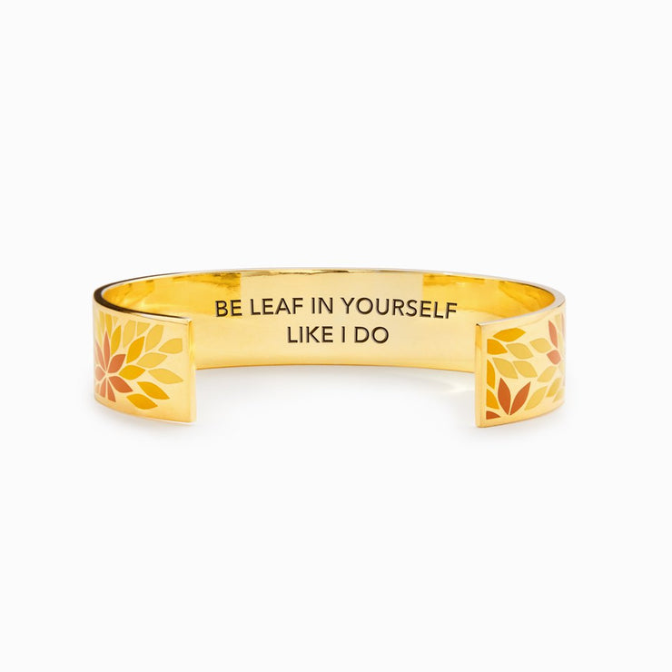 Be Leaf In Yourself Like I Do Leaf Bangle