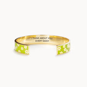 I Think About You Every Daisy Green Bangle