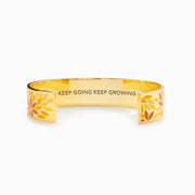 Keep Going Keep Growing Leaf Bangle