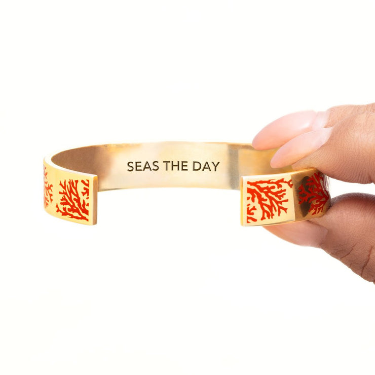 Seas The Day Coral Bangle