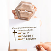 pray through it christianity cross ring